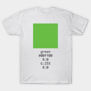 Green Hex and RGB Code T-Shirt